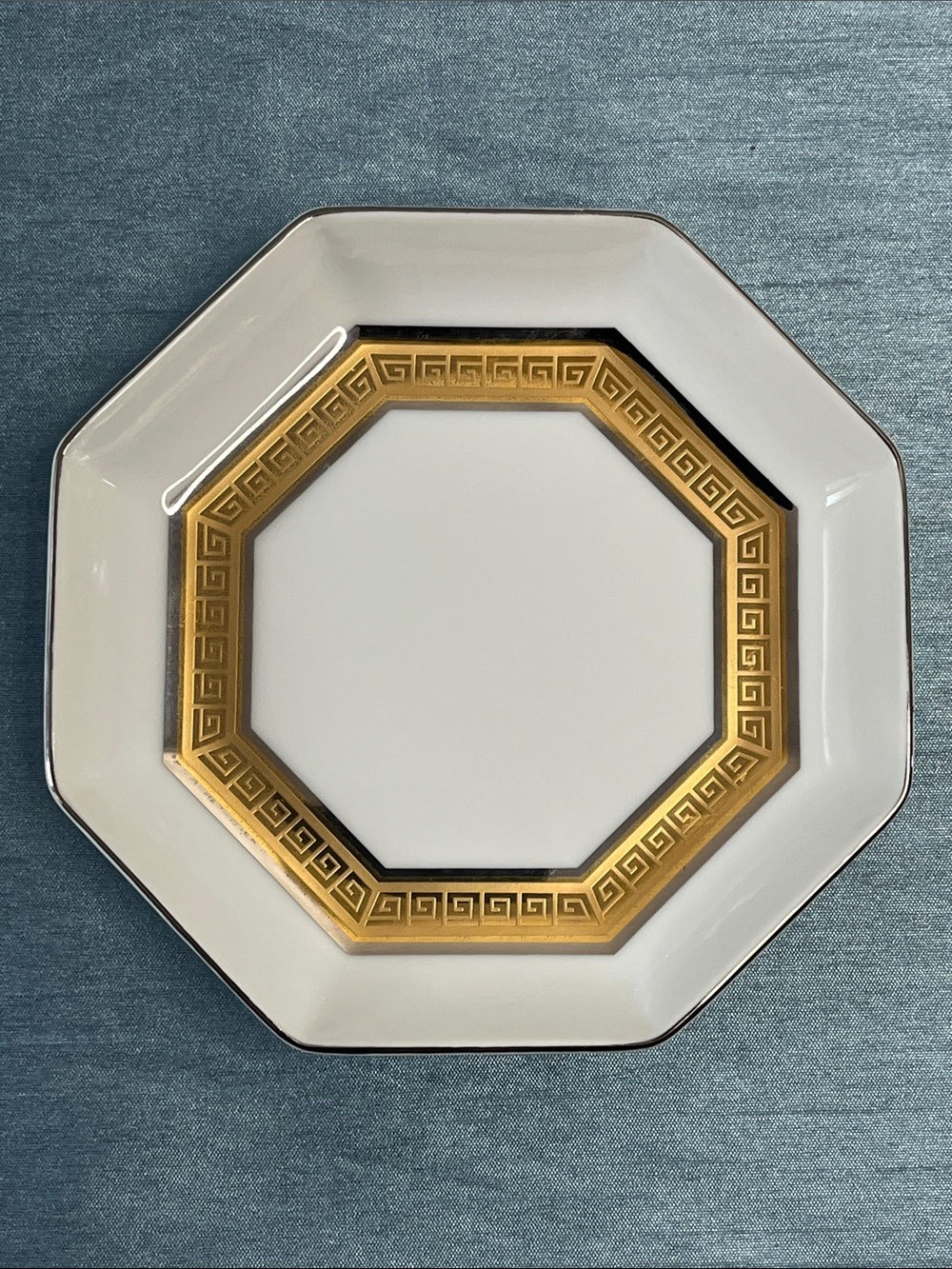 ✨$5 Add-On Vintage Japan "Greek Key" Octagonal Porcelain Trinket Dish